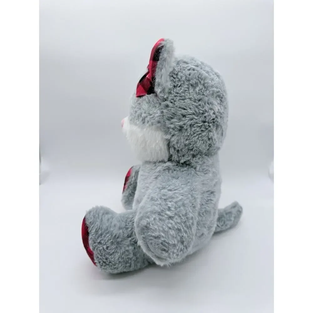 Petsmart 2023 Lucky the Gray Cat Squeaky Dog Toy Stuffed Animal Plush 12